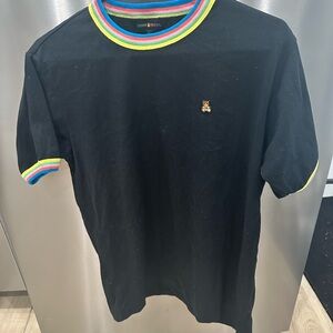 Teddy Fresh Black and Blue Short Sleeve Tee with Colorful Trim